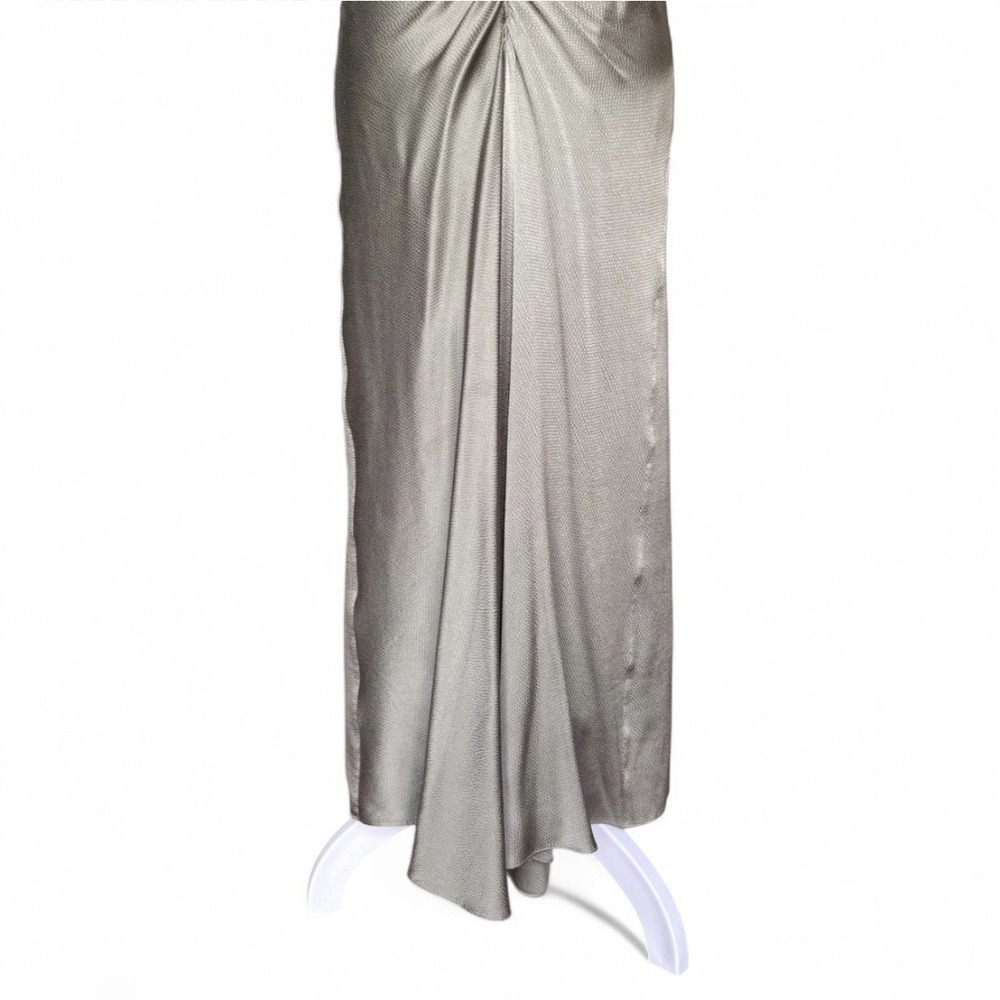 $448 Jonathan Simkhai Eucalyptus Green Silk Midi Dress Sz 6 Designer Chic Luxe - Picture 7 of 16